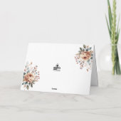 Boho Watercolor Beer Baby Shower Bedankkaart (Achterkant)
