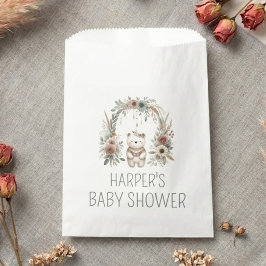 Boho Watercolor Beer Baby Shower Bedankzakje