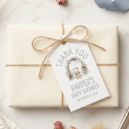 Boho Watercolor Beer Baby Shower Favor Bedankt Cadeaulabel