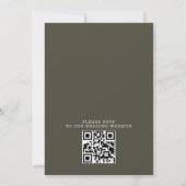 Boho Watercolor Berg Budget QR code Huwelijk Kaart (Achterkant)