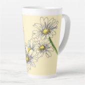 Boho Watercolor Bloem Daisy Kerstcadeau Latte Mok (Rechterhoek)