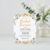 Boho Watercolor Bloemen Bruidsfeest Postkaart (Staand voorkant)