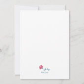 Boho Watercolor Bloemen | Trouwkaarten Kaart (Achterkant)