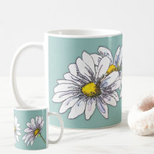Boho Watercolor Bloemige Daisy Kerstcadeau