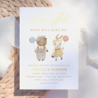 Boho Watercolor Bosdieren Geslacht Reveal
