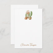 Boho Watercolor Cactus Pampas Plant Bruiloft Bedankkaart (Voorkant / Achterkant)