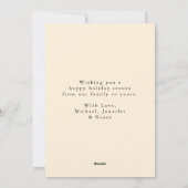 Boho Watercolor Christmas Sleigh Non-Foto Feestdagenkaart (Achterkant)