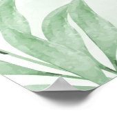 Boho Watercolor Eucalyptus Bladeren Funeral Welkom Poster (Hoek)