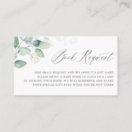Boho Watercolor Eucalyptus Boek Verzoekkaart Visitekaartje