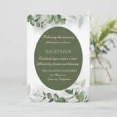 Boho Watercolor Eucalyptus Groene Ontvangst  Kaart (Staand voorkant)