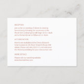 Boho Watercolor Flowers Wedding Details Informatiekaartje (Achterkant)