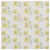 Boho Watercolor Geel Bloemmotief Stof (Swatch)
