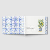 Boho Watercolor Geel Citroenboom Bruidsdouche Gastenboek (Volledig)