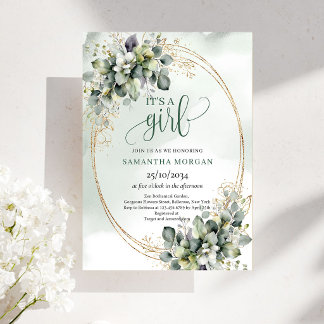 Boho Watercolor Groenery Goud Design Het Is Een Me Kaart