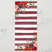 Boho Watercolor Herfst Bloemen Bruiloftsmenu Menu (Achterkant)