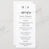 Boho Watercolor Herfst Bloemen Menu (Voorkant / Achterkant)