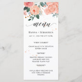 Boho Watercolor Herfst Bloemen Menu (Voorkant)