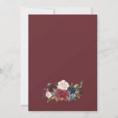 Boho Watercolor Herfst Krans Baby Brunch Kaart (Achterkant)