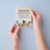 Boho Watercolor Hondenuitlater Hondensit Bedrijf Flyer (Hand)