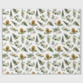 Boho Watercolor Kerstcompositie Kaart Cadeaupapier (Vlak)