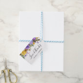 Boho Watercolor Lente Bloemen Bruiloft Cadeaulabel (Met Touw)