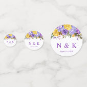Boho Watercolor Lente Bloemen Bruiloft Confetti (Achterkanten)