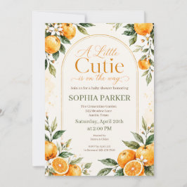 Boho Watercolor Little Cutie Baby Shower Kaart