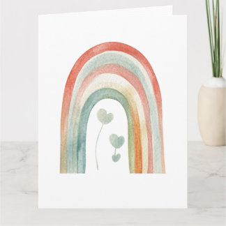 Boho Watercolor Rainbow Kaart