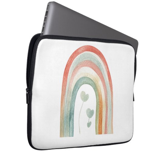 Boho Watercolor Rainbow Laptop Sleeve (Voorkant Rechts)