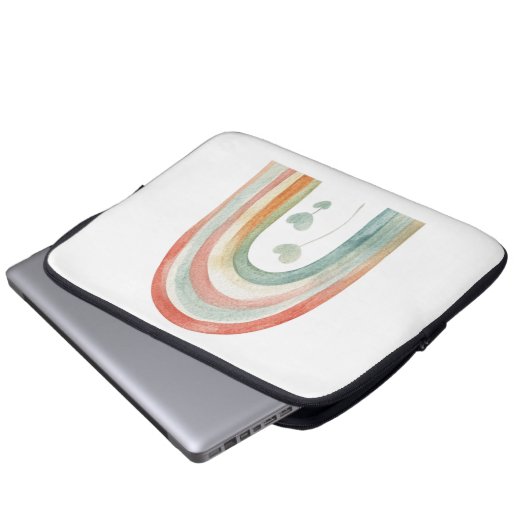 Boho Watercolor Rainbow Laptop Sleeve (Voorkant onderkant)