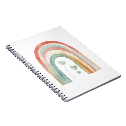 Boho Watercolor Rainbow Notitieboek (Rechterzijde)