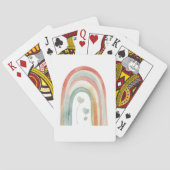 Boho Watercolor Rainbow Pokerkaarten (Achterkant)