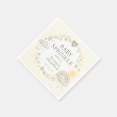 Boho Watercolor Regenboog Baby Feestje Servet (Hoek)