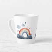 Boho Watercolor Regenboog Latte Mok (Linkerhoek)