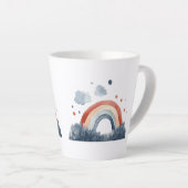 Boho Watercolor Regenboog Latte Mok (Rechterhoek)