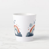 Boho Watercolor Regenboog Latte Mok (Voorkant)