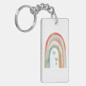 Boho Watercolor Regenboog Sleutelhanger (Voorkant Links)