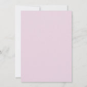 Boho Watercolor Roze Bloemen Oefen Diner Kaart (Achterkant)
