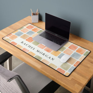 Boho Watercolor tegels aardige kleur gepersonalise Bureaumat