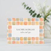 BOHO WATERCOLOR TEGELS WARME PASTEL cadeaukaart (Staand voorkant)