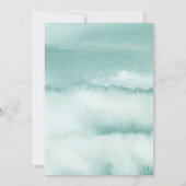 Boho Watercolor Turquoise & Goud Bruidsfeest Kaart (Achterkant)