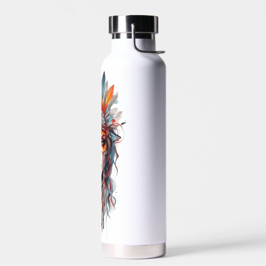 Boho Watercolor Vrouw RVS Waterfles (Links)