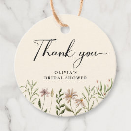 Boho Watercolor Wilde Bloem Bedank Favor Tags Bedankjes Labels