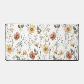 Boho Watercolor Wilde Bloem Bureaumat (Voorkant)