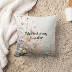 Boho Watercolor Wilde Bloem Florale Aanpassen Kussen