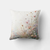 Boho Watercolor Wilde Bloem Florale Aanpassen Kussen (Achterkant)