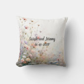 Boho Watercolor Wilde Bloem Florale Aanpassen Kussen (Voorkant)