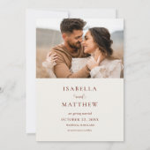 Boho Watercolor Wilde Bloem Foto Bruiloft Save The Date (Achterkant)