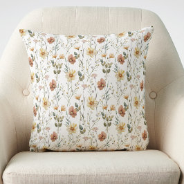 Boho Watercolor Wilde Bloem Kussen