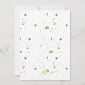 Boho Watercolor Wilde Bloemen Afstuderen  Aankondiging (Achterkant)